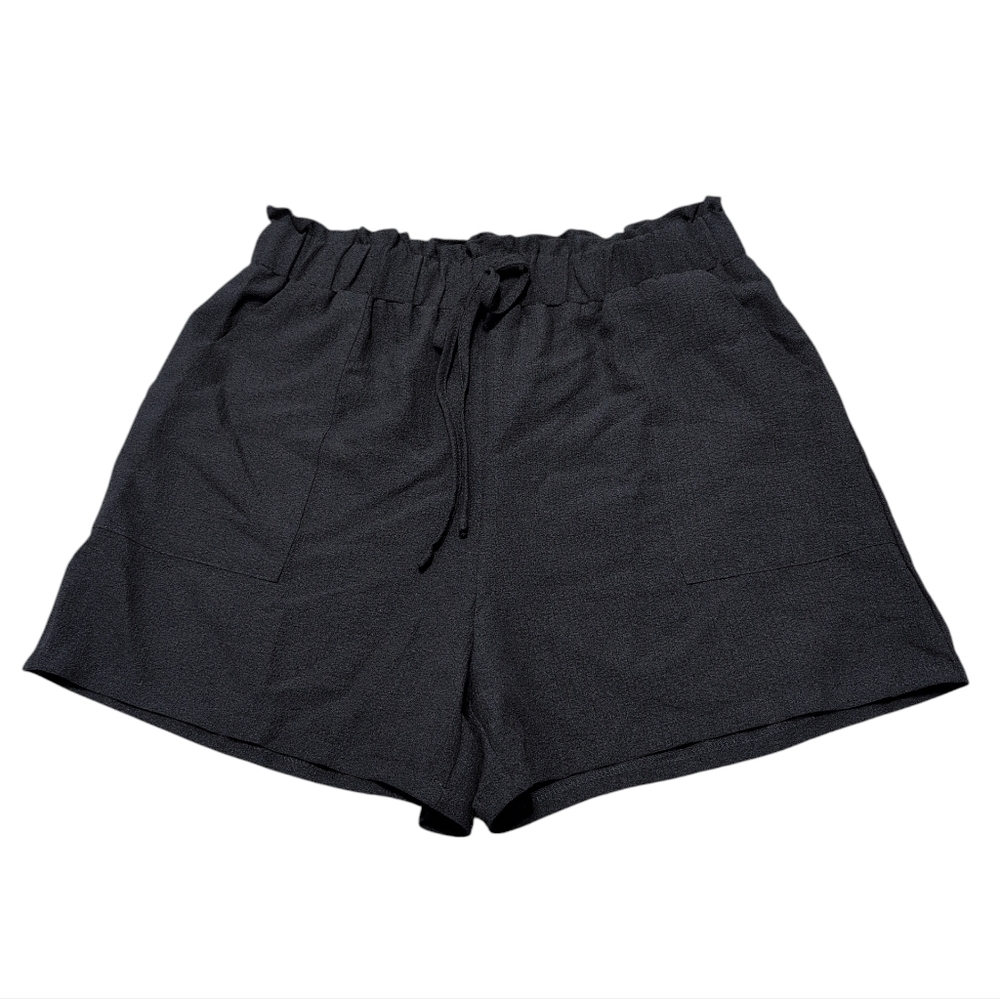 Shoppe Twelve Napa Boutique Paper bag Shorts Black Size Large New